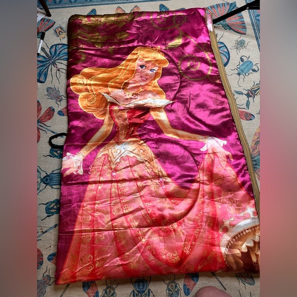 Vintage Disney Princess Aurora Sleeping Bag - Pink and Gold - Picture 1 of 5